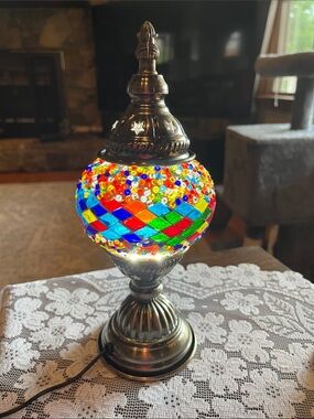 Colorful Mosaic Glass Table Lamp